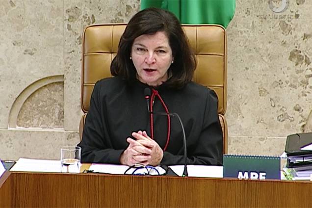 A procuradora-geral da República, Raquel Dodge, discursa durante sessão do STF, que julga o habeas corpus preventivo do ex-presidente Lula - 22/03/2018 A procuradora-geral da República, Raquel Dodge, discursa durante sessão do STF, que julga o habeas corpus preventivo do ex-presidente Lula - 22/03/2018