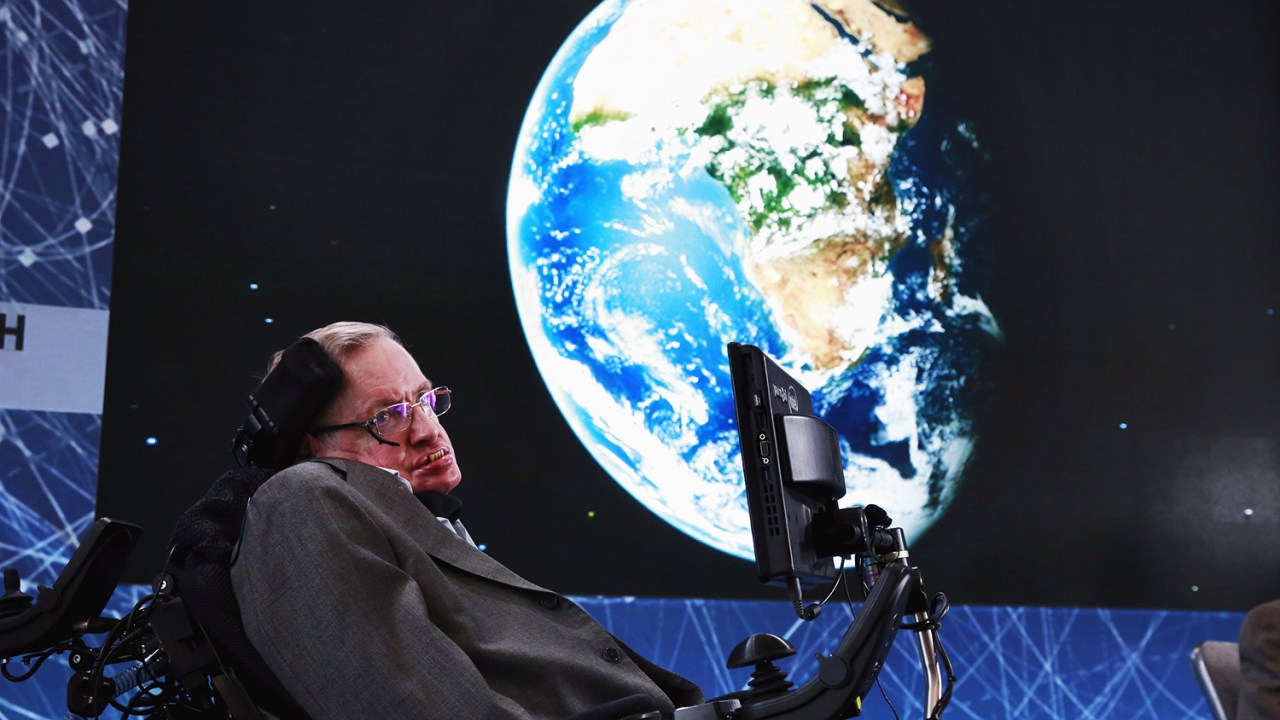 O físico britânico Stephen Hawking participa de evento em Nova York - 12/04/2016