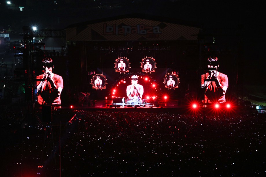 A banda Red Hot Chili Peppers se apresenta no primeiro dia do Lollapalooza 2018, realizado no Autódromo de Interlagos - 23/03/2018