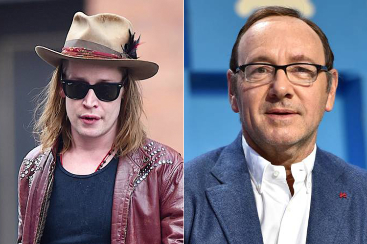 Os atores Macaulay Culkin e Kevin Spacey