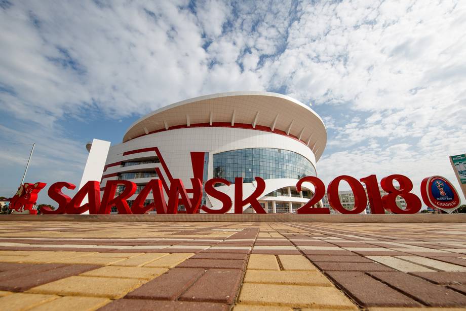 Escultura comemorativa da Copa 2018