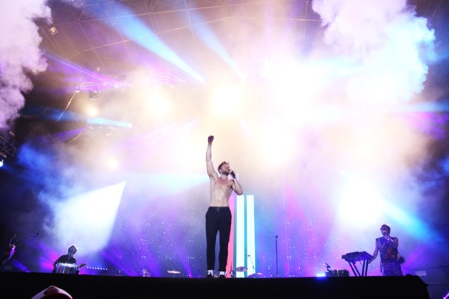 A banda Imagine Dragons se apresenta durante o segundo dia do festival Lollapalooza, no Autódromo de Interlagos - 24/03/2018
