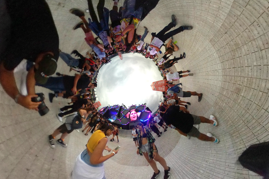 Visão micro mundo do Lollapalooza 2018 - Imagem captada com o SamSung Gear 360