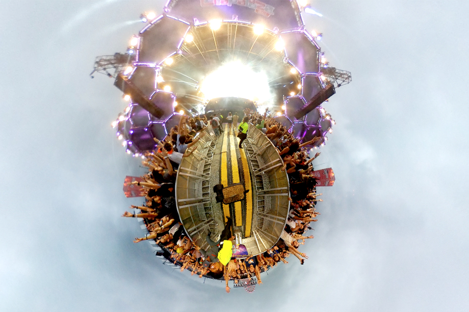 Visão micro mundo do Lollapalooza 2018 - Imagem captada com o SamSung Gear 360