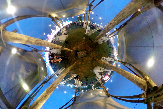 Visão micro mundo do Lollapalooza 2018 - Imagem captada com o SamSung Gear 360