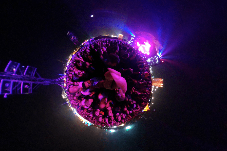 Visão micro mundo do Lollapalooza 2018 - Imagem captada com o SamSung Gear 360