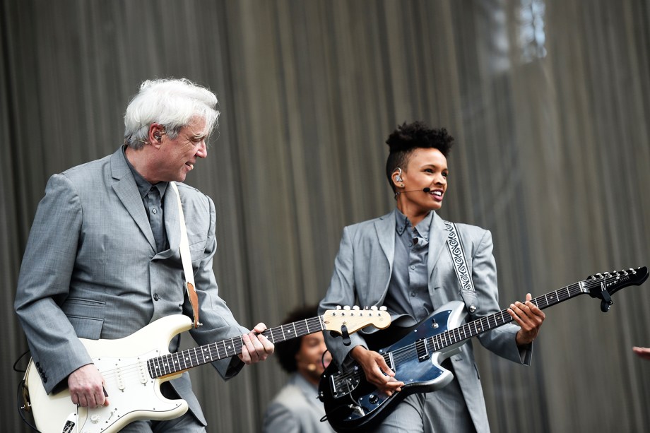 Show de David Byrne no segundo dia do festival Lollapalooza, em São Paulo - 24/03/2018