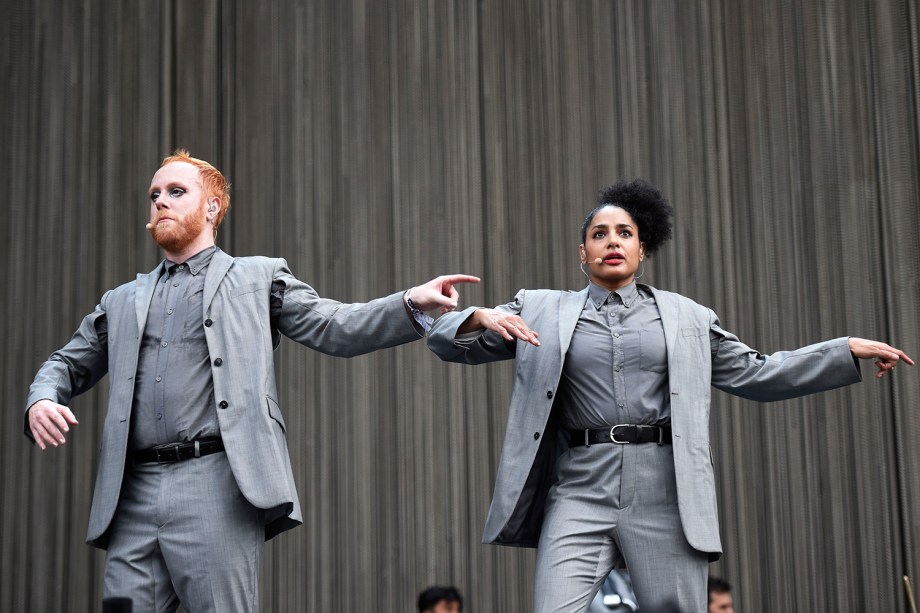 Show de David Byrne no segundo dia do festival Lollapalooza, em São Paulo - 24/03/2018