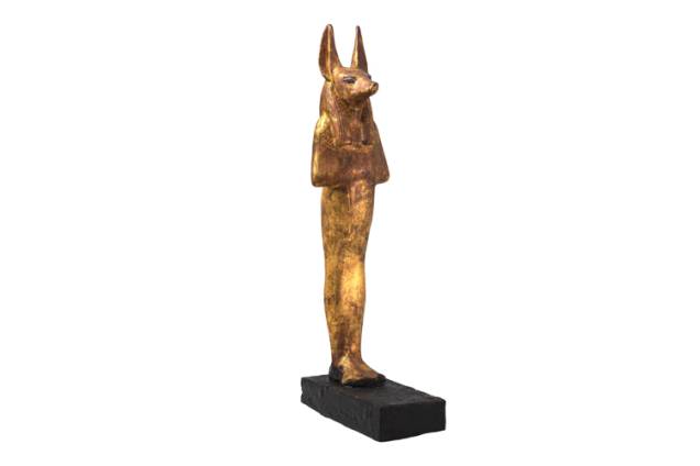 Objetos encontrados na tumba de Tutankhamun usados na exposição King Tut: Tesouros do faraó dourado