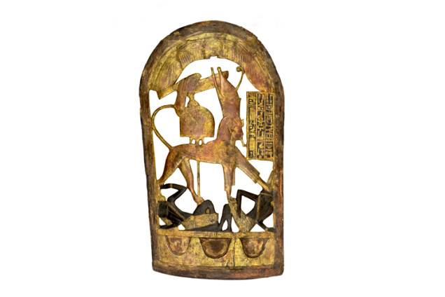 Objetos encontrados na tumba de Tutankhamun usados na exposição King Tut: Tesouros do faraó dourado