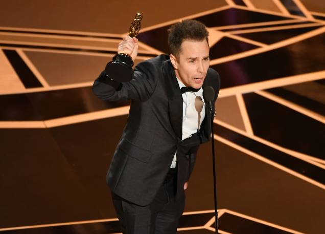 Sam Rockwell leva o Oscar de melhor ator coadjuvante Sam Rockwell leva o Oscar de melhor ator coadjuvante