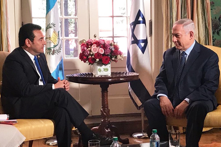 Jimmy Morales e Benjamin Netanyahu