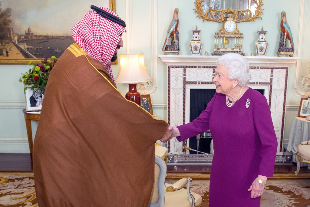 Rainha Elizabeth II e Mohammed bin Salman