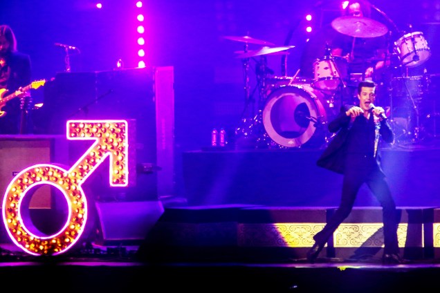 Show da banda The Killers durante o terceiro dia do Festival Lollapalooza 2018, em São Paulo