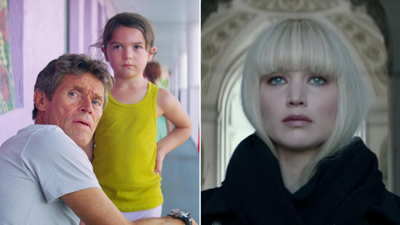 Montagem de cenas dos filmes "Projeto Flórida" e "Red Sparrow"