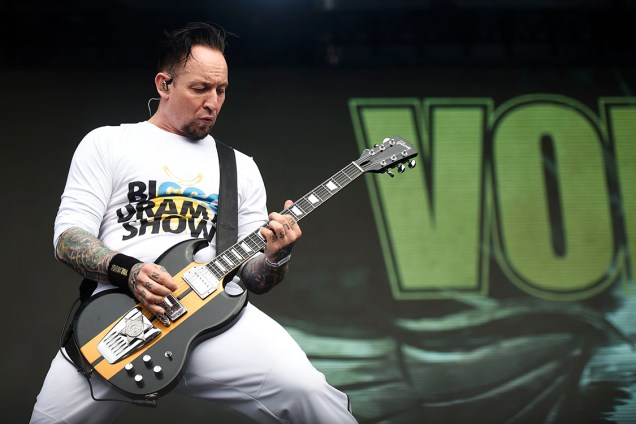Show da banda Volbeat, no palco Onix, no primeiro dia do Lollapalooza 2018, em São Paulo -23/03/2018