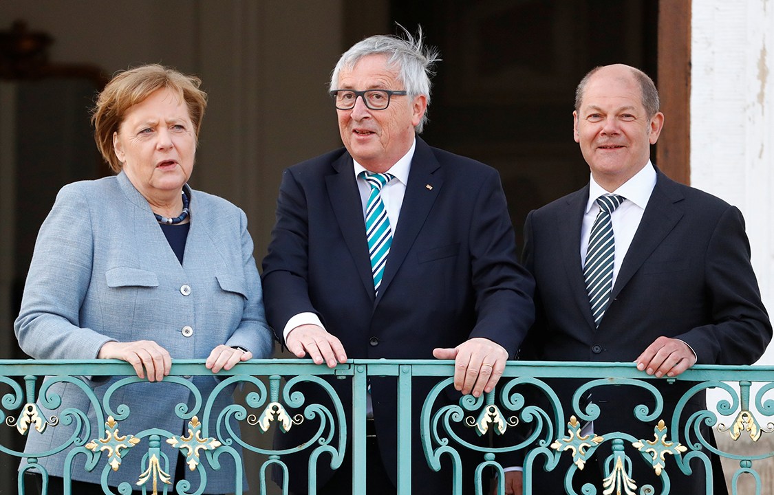 Chanceler Angela Merkel e Ministro das finanças Olaf Scholz