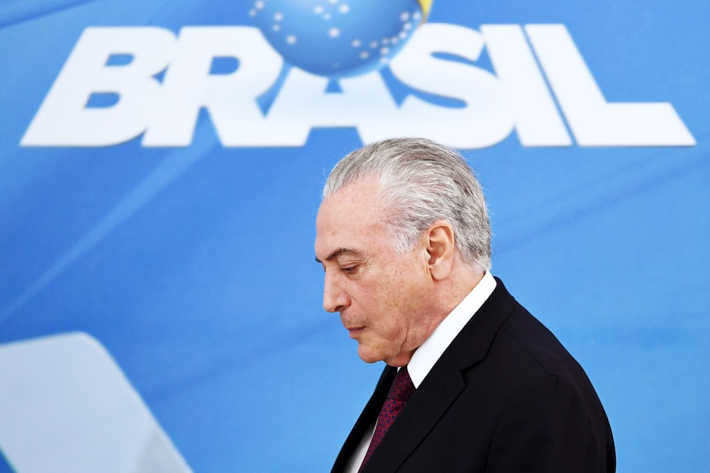 O presidente da República, Michel Temer, participa de evento no Palácio do Planalto, em Brasília (DF) - 27/04/2018