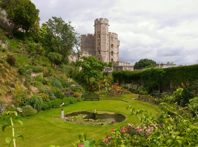 Jardim do Castelo de Windsor, residência da família real britânica