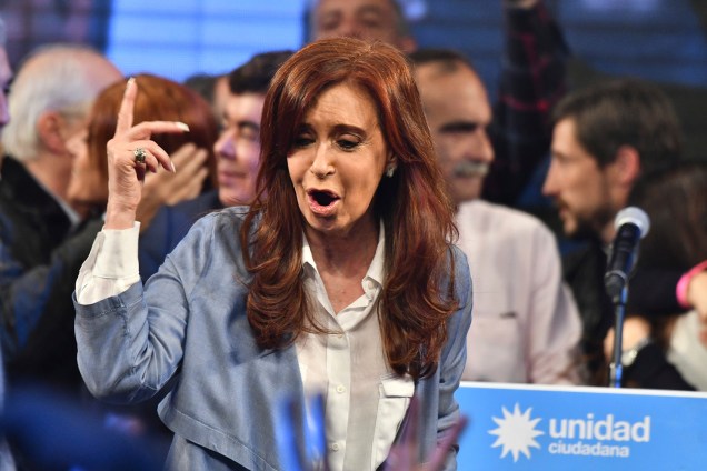 Ex-presidente Cristina Fernandez de Kirchner durante eleições parlamentares em Buenos Aires, Argentina - 22/08/2017