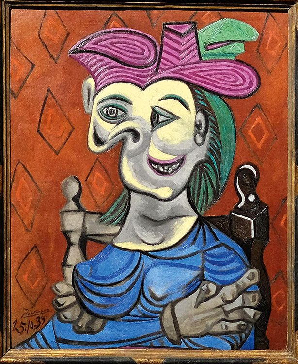 MULHER SENTADA DE VESTIDO AZUL (1939)