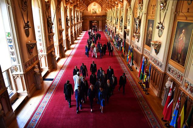 Interior do Castelo de Windsor, na Inglaterra