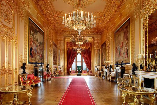 Grande Sala de Recepção, localizada no interior do Castelo de Windsor