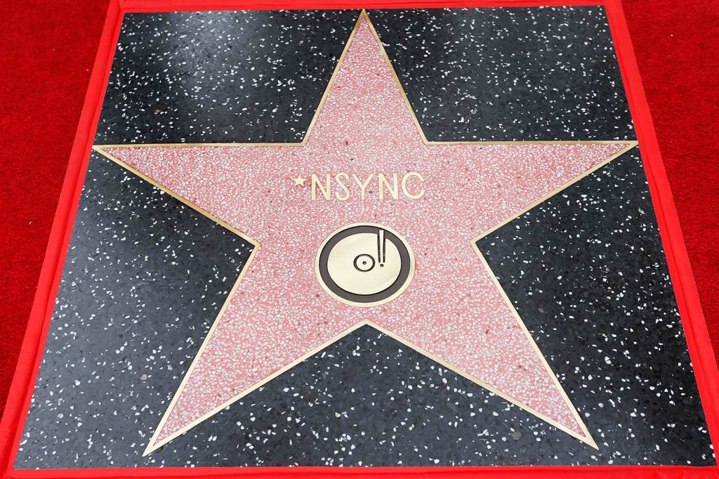 O grupo NSync ganha estrela na Calçada da Fama, localizada em Los Angeles - 30/04/2018