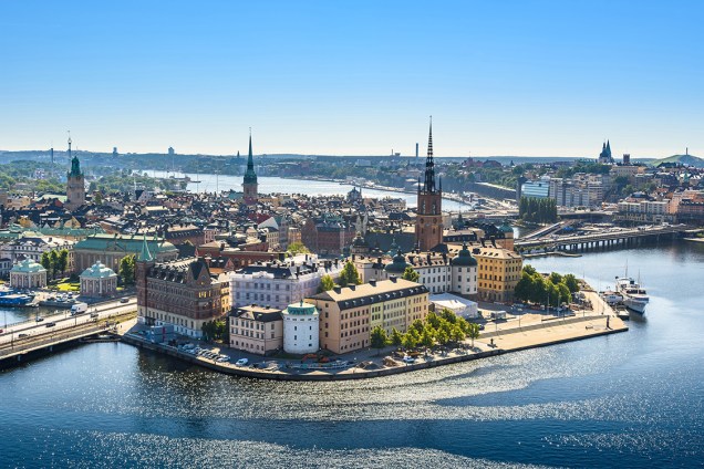 Vista de Estocolmo, na Suécia