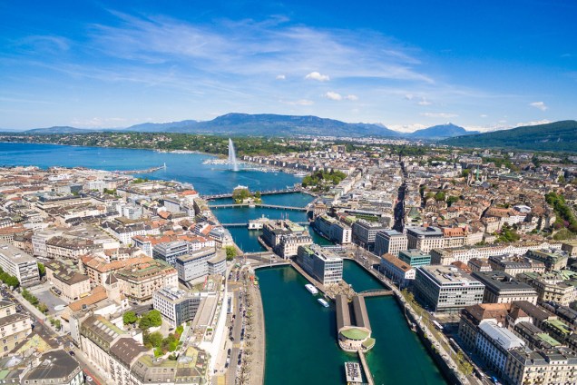Vista de Genebra, na Suíça