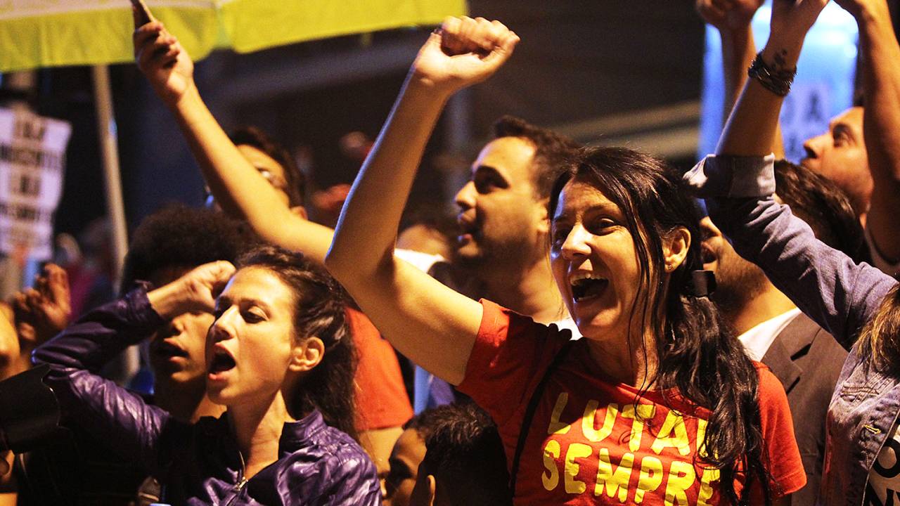 Militantes realizam ato nos arredores do Sindicato dos Metalúrgicos do ABC - 07/04/2018