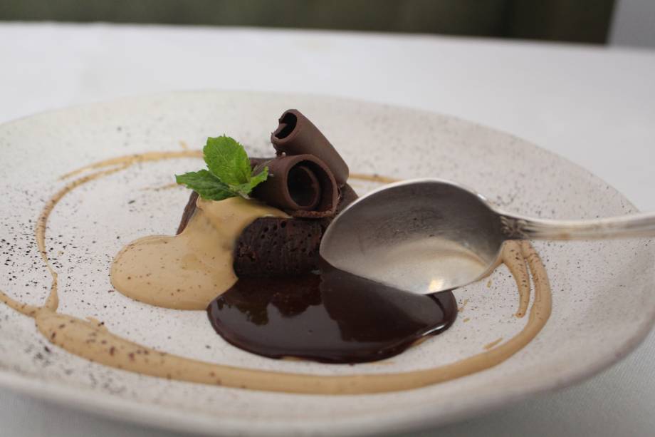 Sobremesa: Fondant expresso de chocolate ao aroma de café
