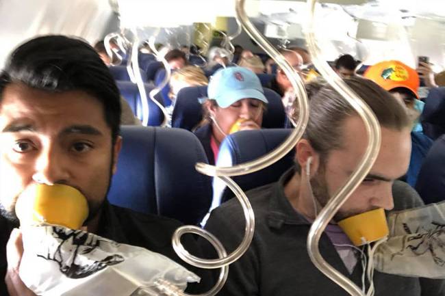 Passageiros do voo 1380 da Southwest airlines