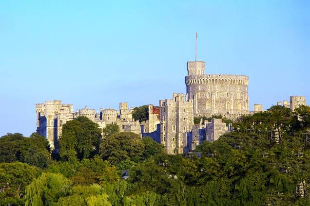 Vista do Castelo de Windsor, localizado na Inglaterra