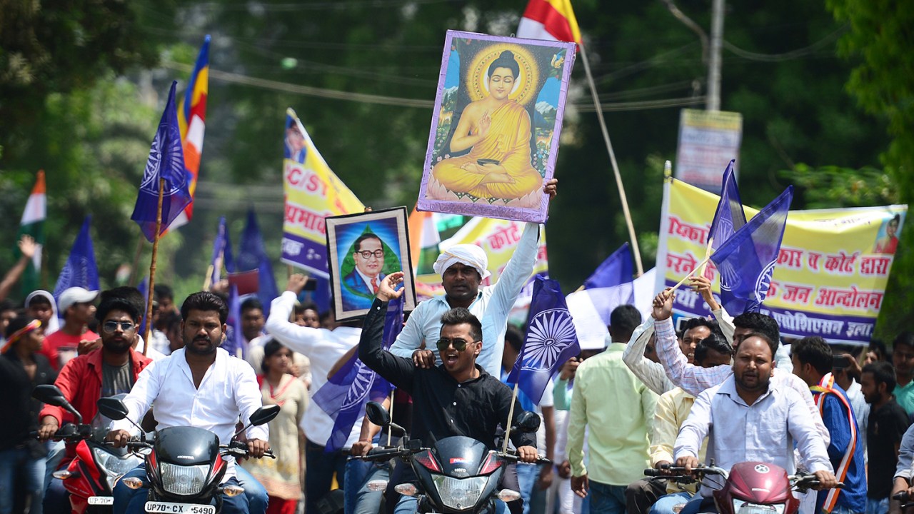 Dalits protestam na India