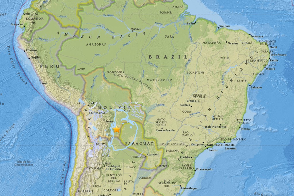 Terremoto na Bolívia é sentido no Brasil