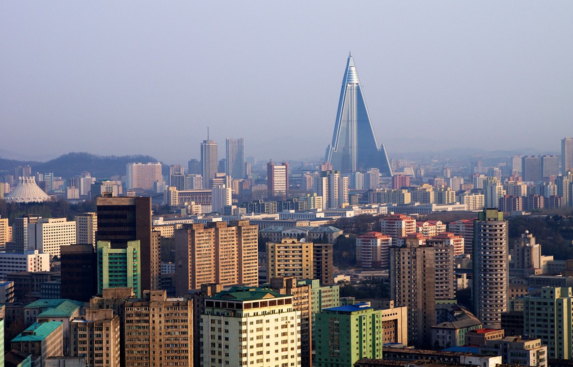 Vista de Pyongyang, na Coreia do Norte