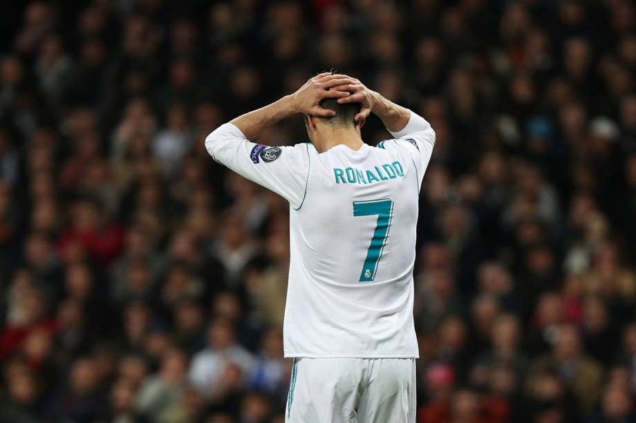 Cristiano Ronaldo reage ao gol da Juventus contra o Real Madrid