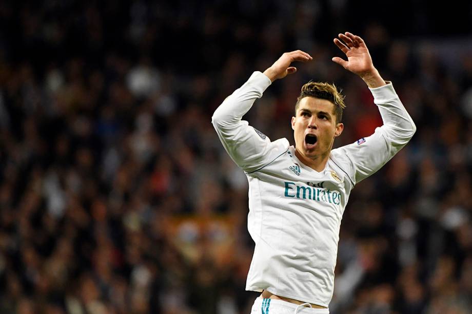 Cristiano Ronaldo comemora gol do Real Madrid contra a Juventus