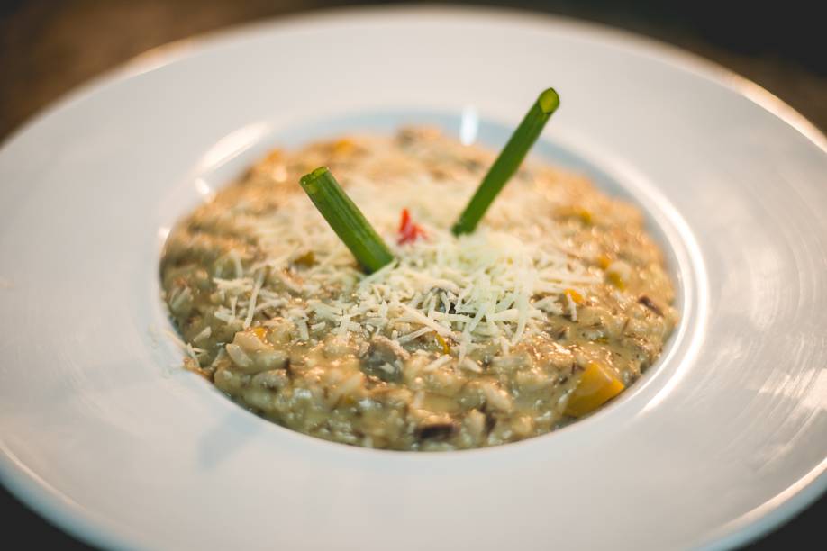 Prato principal: Risoto de carne-seca com abóbora