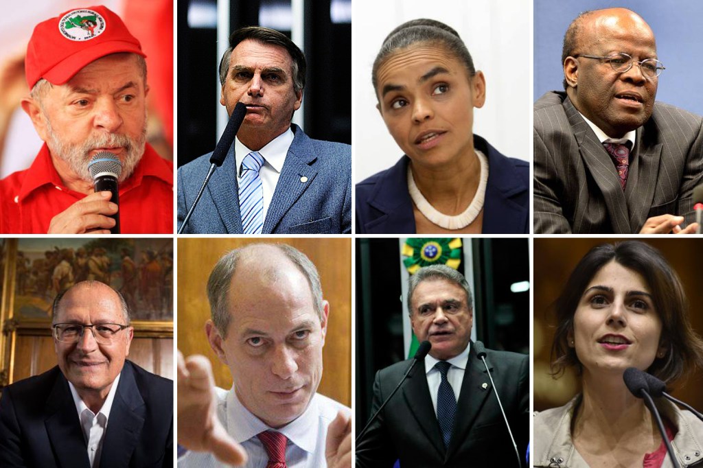 Lula, Bolsonaro, Marina Silva, Joaquim Barbosa, Geraldo Alckmin, Ciro Gomes, Álvaro Dias, Manuela D'Avila