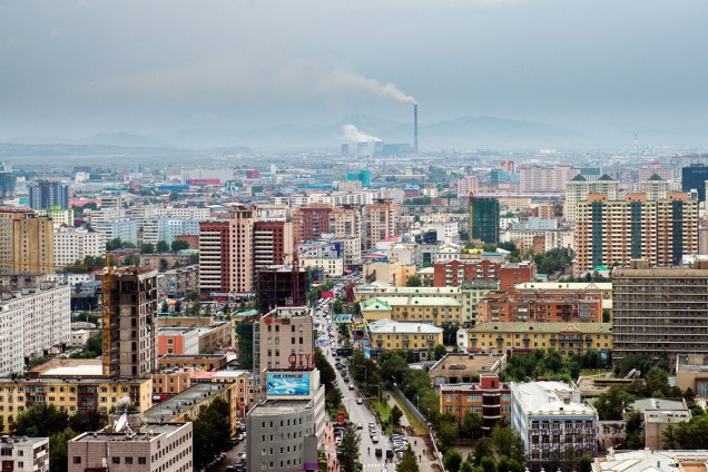 Vista de Ulaanbaatar, na Mongólia