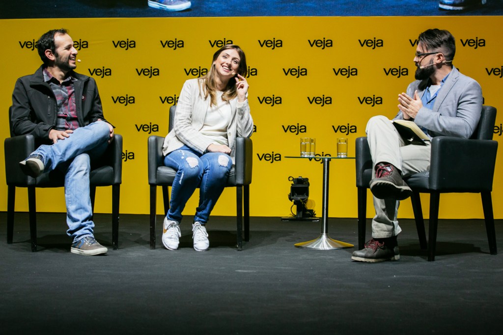 Iberê Thenório e Mariana Fulfaro, criadores do Manual do Mundo, foram entrevistados pelo editor de VEJA, Filipe Vilicic, durante o evento Amarelas Ao Vivo - 29/05/2018
