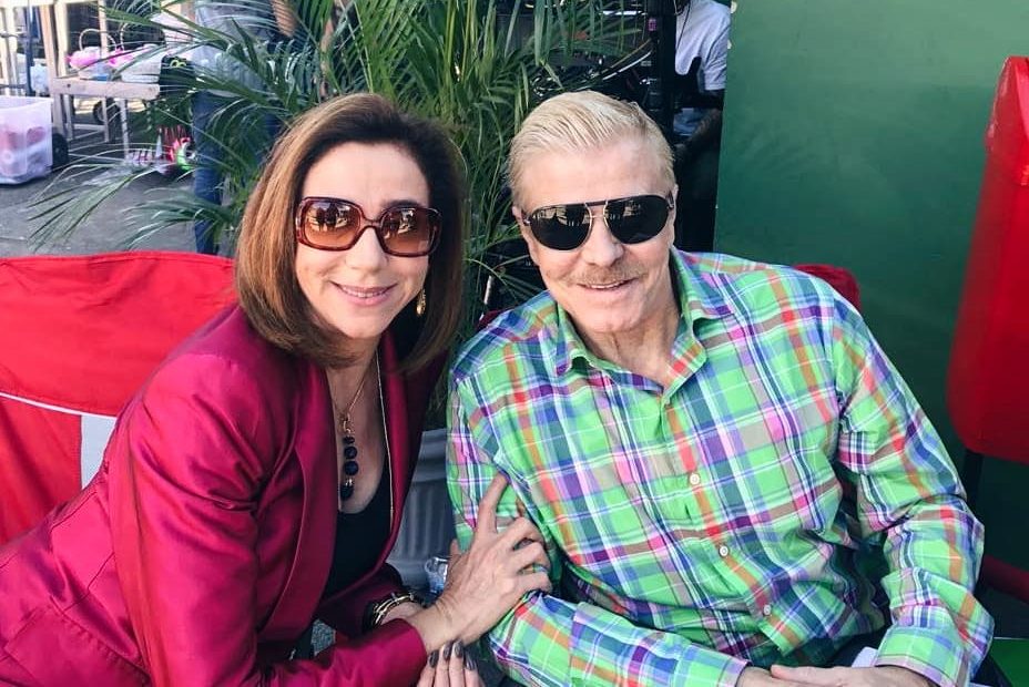 Marisa Orth e Miguel Falabella nas gravações de ‘Sai de Baixo – O Filme’