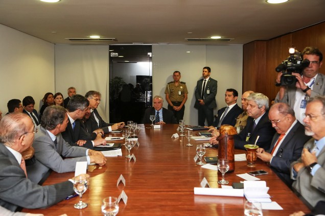 O presidente da República, Michel Temer, se reúne com o GSI - Gabinete de Segurança Institucional, em Brasília (DF), para tratar sobre a greve dos caminhoneiros - 25/05/2018