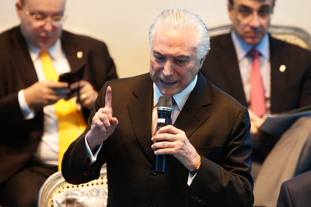 O presidente da República, Michel Temer (MDB) durante a Convenção Nacional das Assembleias de Deus no Brasil - 31/05/2018