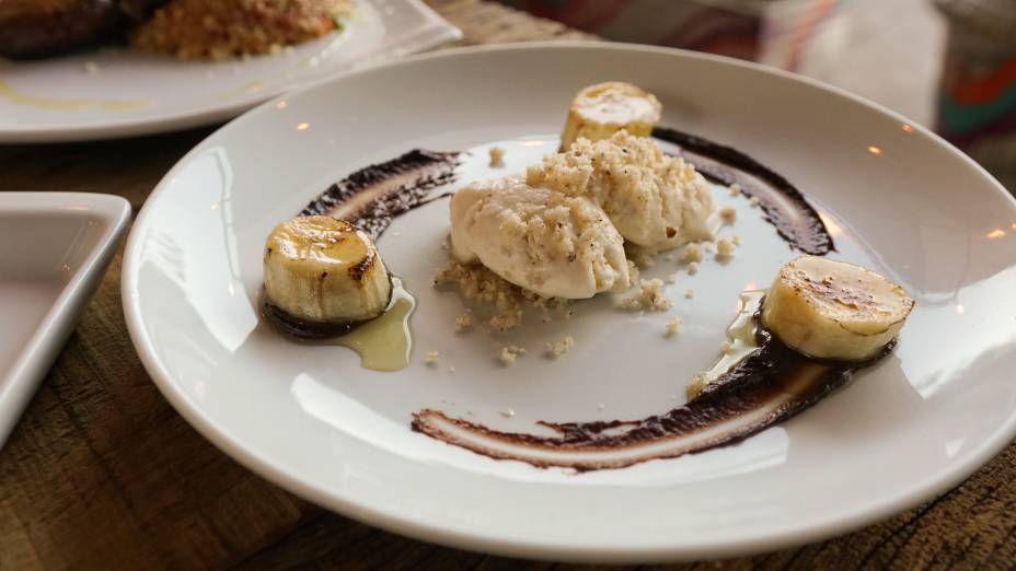 Jantar: Creme gelado de mascarpone de sobremesa