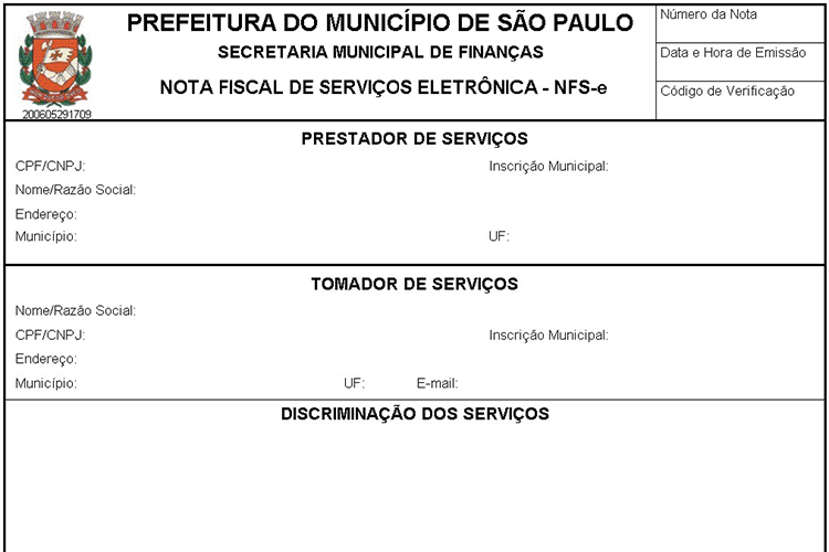 Modelo de Nota Fiscal Eletrônica