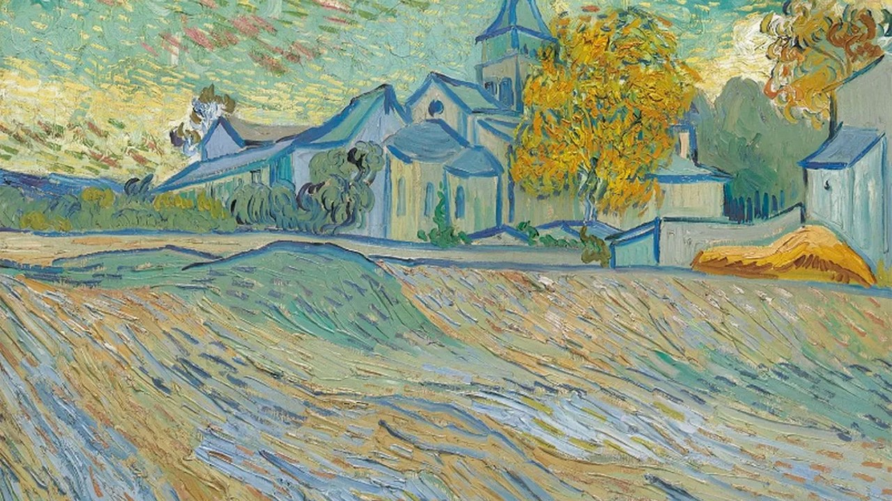 ue de l'asile et de la Chapelle de Saint-Rémy" de Vincent Van Gogh