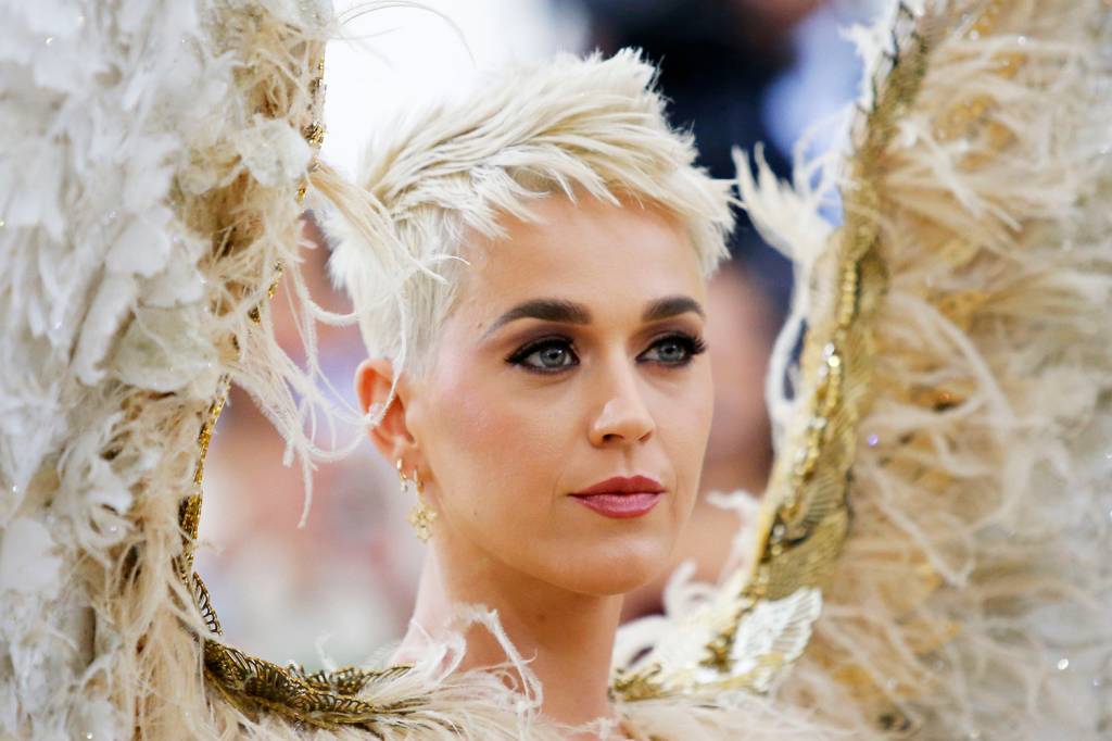 A cantora Katy Perry posa para foto no Museu Metropolitano de Nova York, durante o MET Gala - 07/05/2018